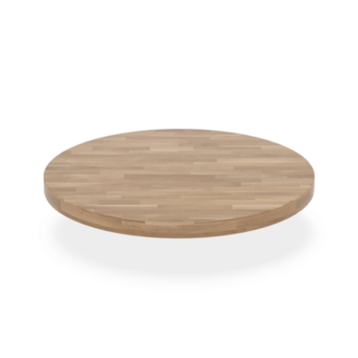 Masif Ahşap 60mm Çift Katlı Meşe Yuvarlak Masa Tablası